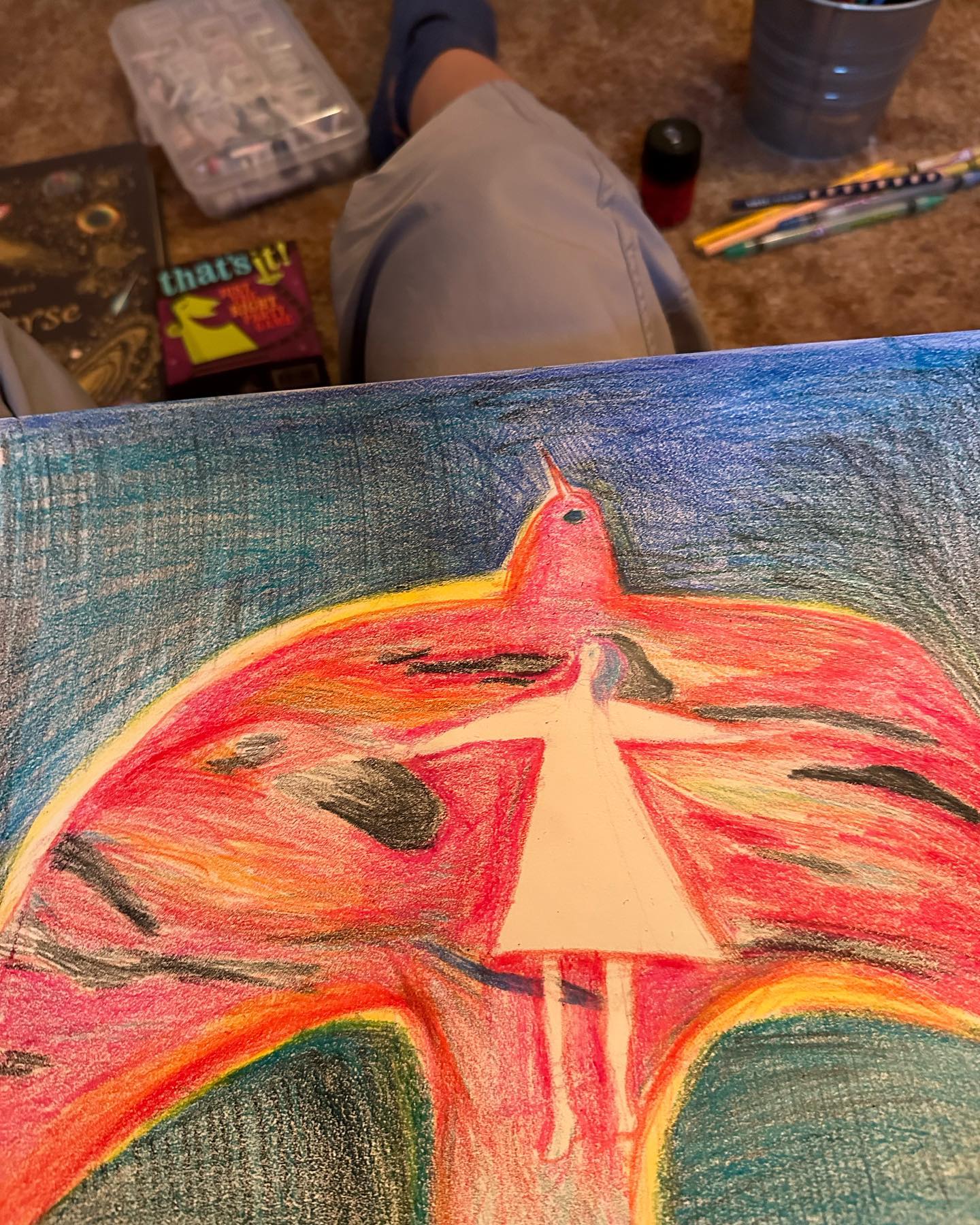 Bird painting detail