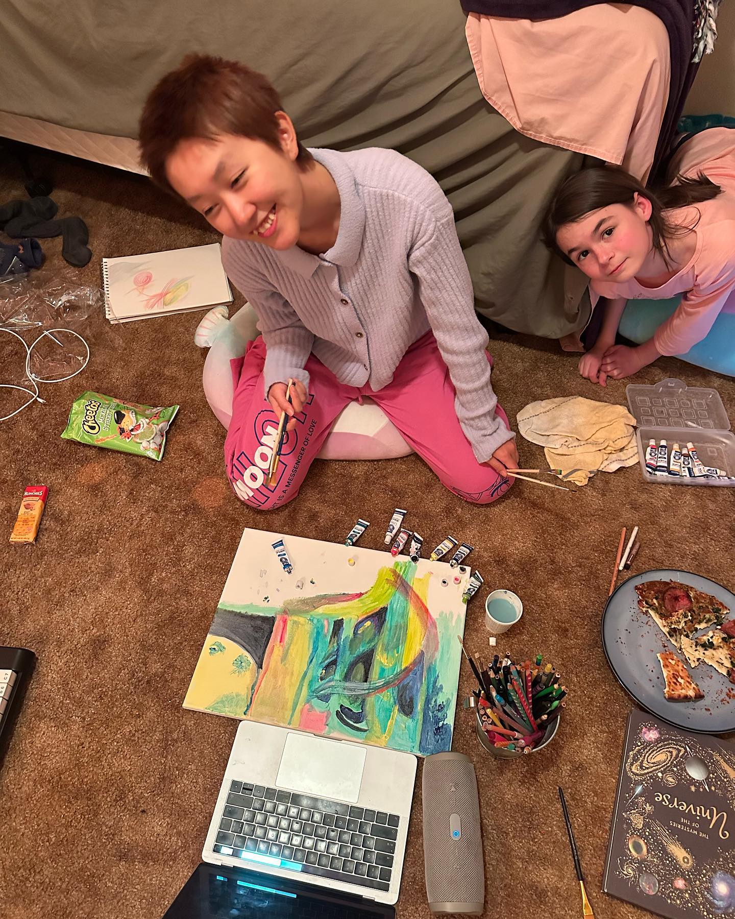 Art making session with friends