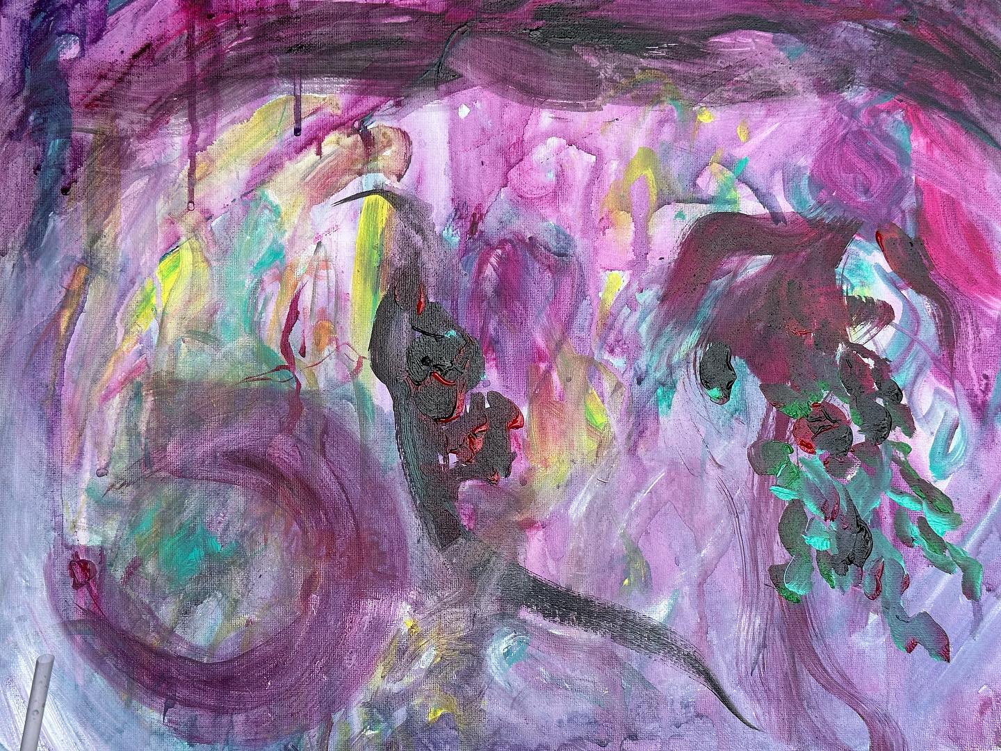 Purple abstract painting